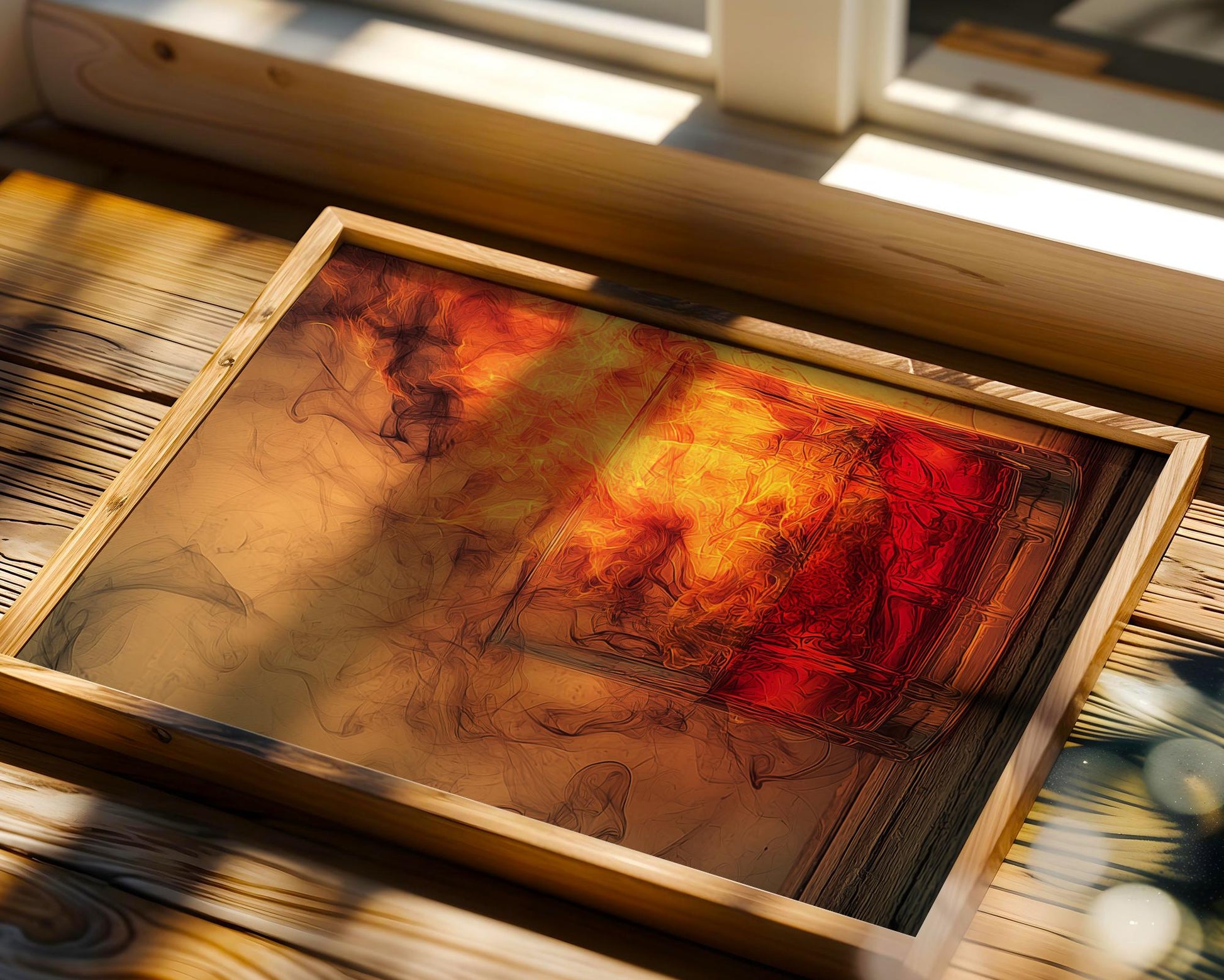 Intense whiskey glass artwork with blazing fire and swirling heat effect rising from rich red liquid. A visually explosive alcohol-themed print ideal for bold drinkers, this piece brings passion, heat, and drama to home bars or moody mancaves. Perfect for lovers of fiery bourbon, hot cocktails, or dramatic wall visuals that turn up the temperature in any space.